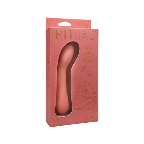 Vibrador Recargable de Silicona G-Spot RITUAL Zen Coral