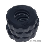 Hunkyjunk SuperHuj 3-Pack Cockrings Tar Ice - Ultimate Support Rings