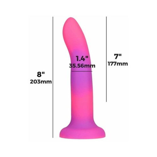 Dildo Adicción Rave Brilla en la Oscuridad de Silicona