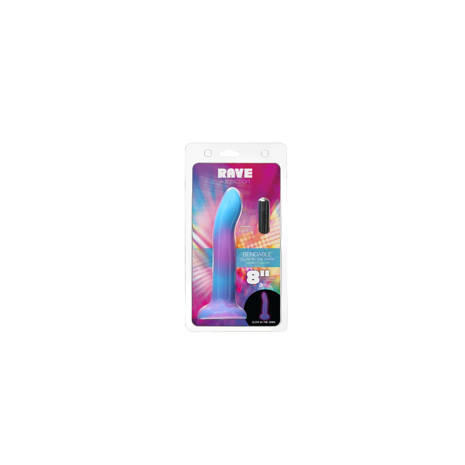 Addiction Rave Bendable Glow in the Dark Dildo