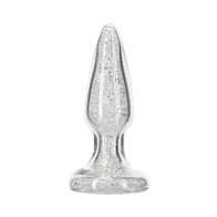 Pillow Talk Fancy Glass Anal Plug - Glitter Base