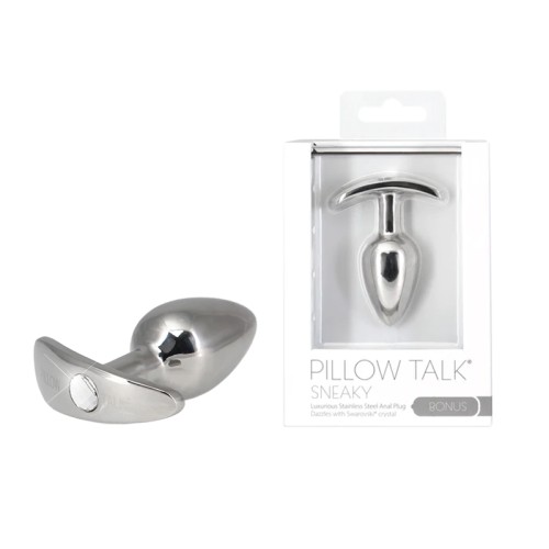 Pillow Talk Sneaky Stainless Steel Anal Plug - Luxurious Pleasure