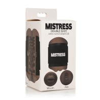 Curve Toys Mistress Double Shot Mini Masturbator Dark