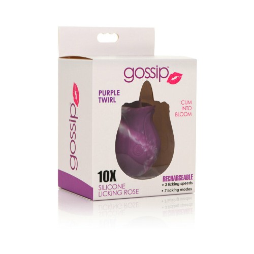 Curve Toys Gossip Licking Rose Rechargeable Vibrator