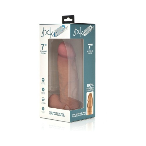 Curve Toys Jock Dual Density Silicone Dildo 7 in.