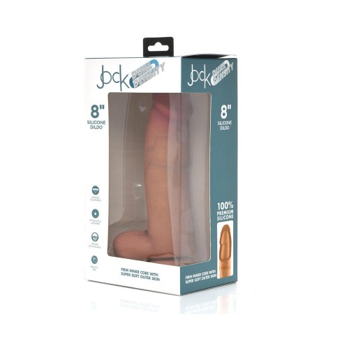 Curve Toys 8 in. Dual Density Silicone Dildo with Suction Cup - Light