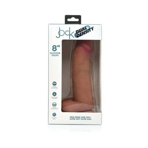 Dildo de Silicona 8" Dual Density con Ventosa - Light de Curve Toys