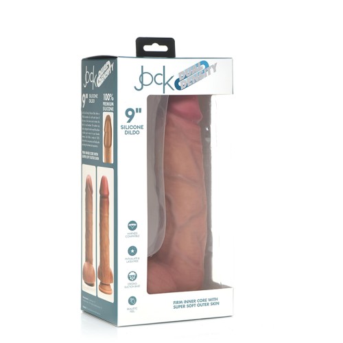 Curve Toys Jock 9 in. Silicone Dildo with Balls