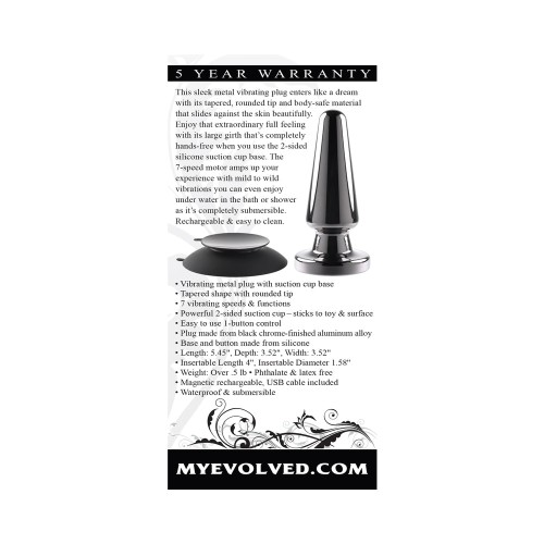 Evolved Rechargeable Metal Vibrating Plug