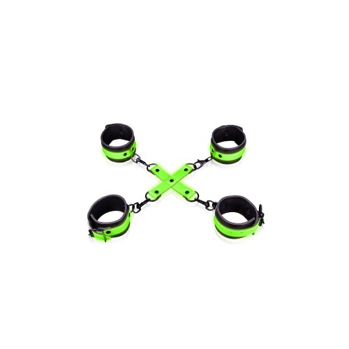 Ouch! Glow in the Dark Bondage Set Neon Green