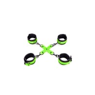 Ouch! Glow in the Dark Bondage Set Neon Green