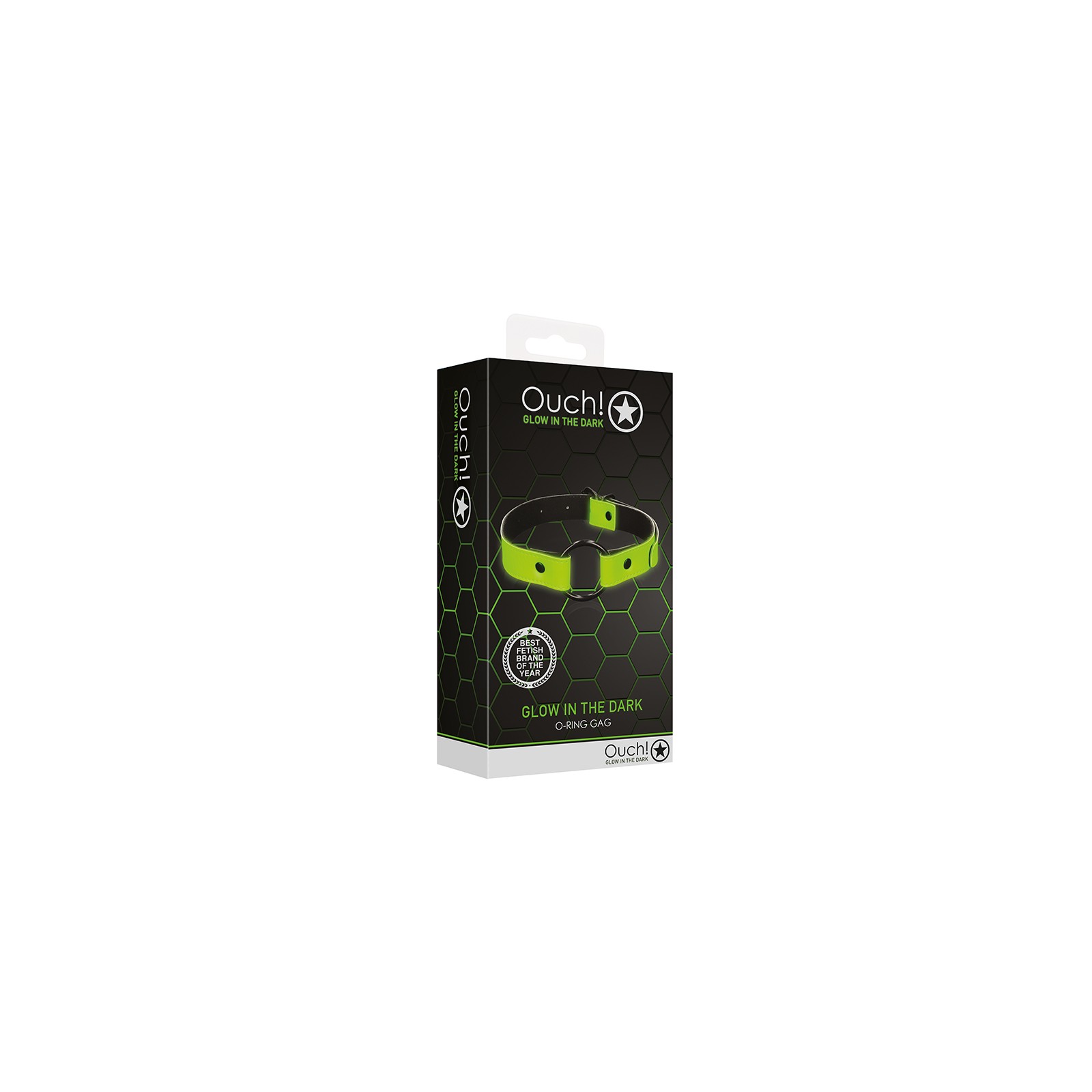 Ouch Glow in the Dark O-Ring Gag Neon Green