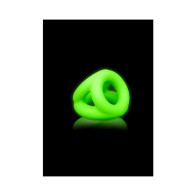 Ouch! Glow in the Dark Silicone Cock & Ball Sling Neon Green