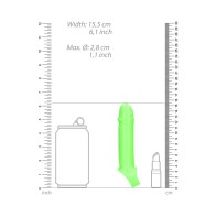 Ouch! Glow in the Dark Stretchy Penis Sleeve Neon Green