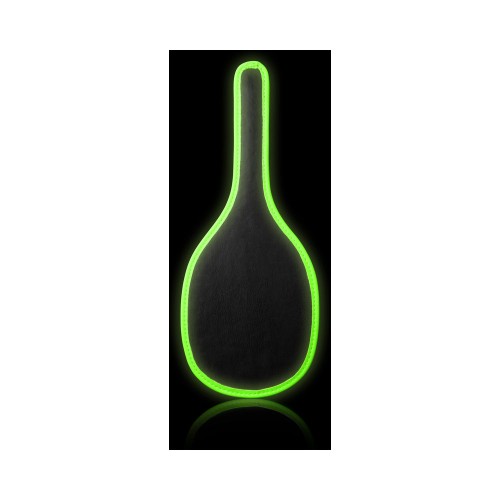 Ouch! Glow in the Dark Bonded Leather Paddle - Neon Green