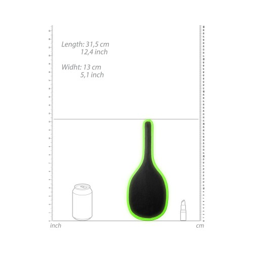 Pala de Cuero Sintético que Brilla en la Oscuridad Ouch! - Verde Neón