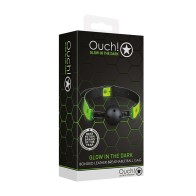 Ouch! Gag de Cuero Sintético Glow in the Dark