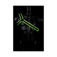 Ouch! Glow in the Dark Gladiator Harness Neon Green