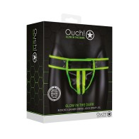 Ouch! Jockstrap que Brilla en la Oscuridad Verde Neón L/XL