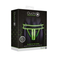 Jockstrap de Cuero Bonded Ouch! que Brilla en la Oscuridad