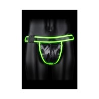 Jockstrap con Hebilla Brillando en la Oscuridad Ouch! Verde Neón L/XL