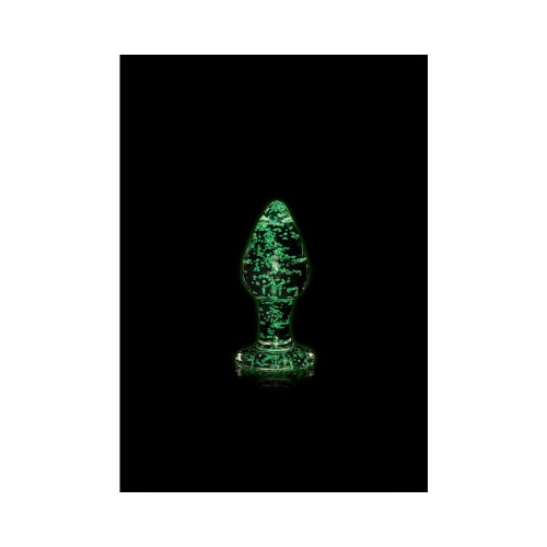 Glow in the Dark Glass Anal Plug for Thrilling Play