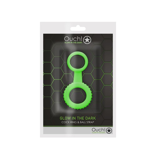 Ouch! Glow in the Dark Cockring & Ball Strap for Maximum Pleasure