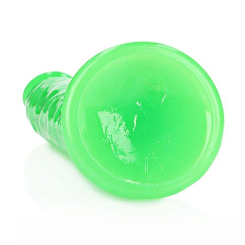 RealRock Glow in the Dark Slim 11 in. Dildo Neon Green