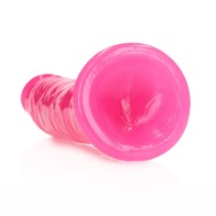 Neon Pink Glow in the Dark Slim 8 in Dildo