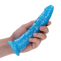 Dildo Slim que Brilla en la Oscuridad 7 in. RealRock - Experiencia Emocionante