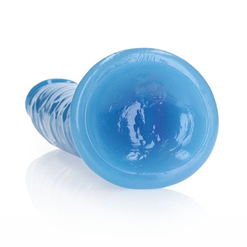 Dildo Slim Resplandeciente 9 Pulgadas - Azul Neón