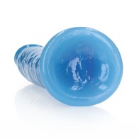 Glow in the Dark Slim Dildo - Neon Blue 9 Inches