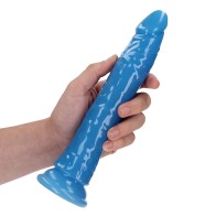 Dildo Slim Resplandeciente 9 Pulgadas - Azul Neón