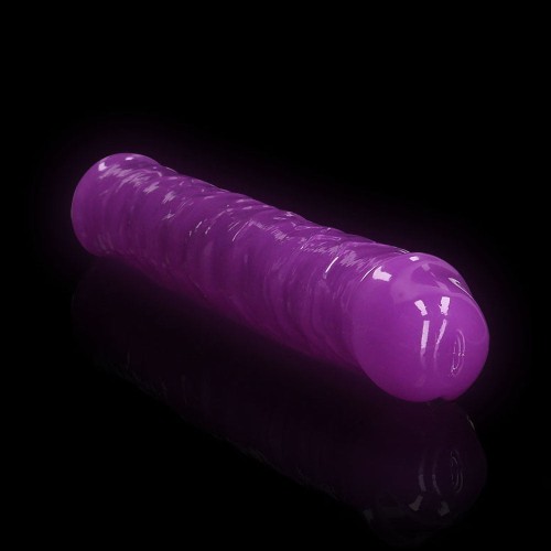 Dildo Doble RealRock que Brilla en la Oscuridad 12 Pulgadas