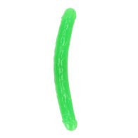 RealRock Glow in the Dark Double Dong 15 in. Neon Green