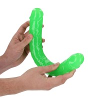 RealRock Glow in the Dark Double Dong 15 in. Neon Green