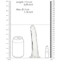 RealRock Crystal Clear Slim 6in Dildo Clear - Ultimate Pleasure