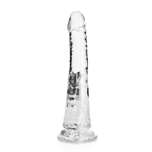 RealRock Crystal Clear Slim 7 Inch Dildo - Body Safe Pleasure