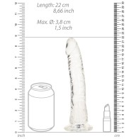 Dildo Slim Crystal Clear RealRock para Placer Versátil