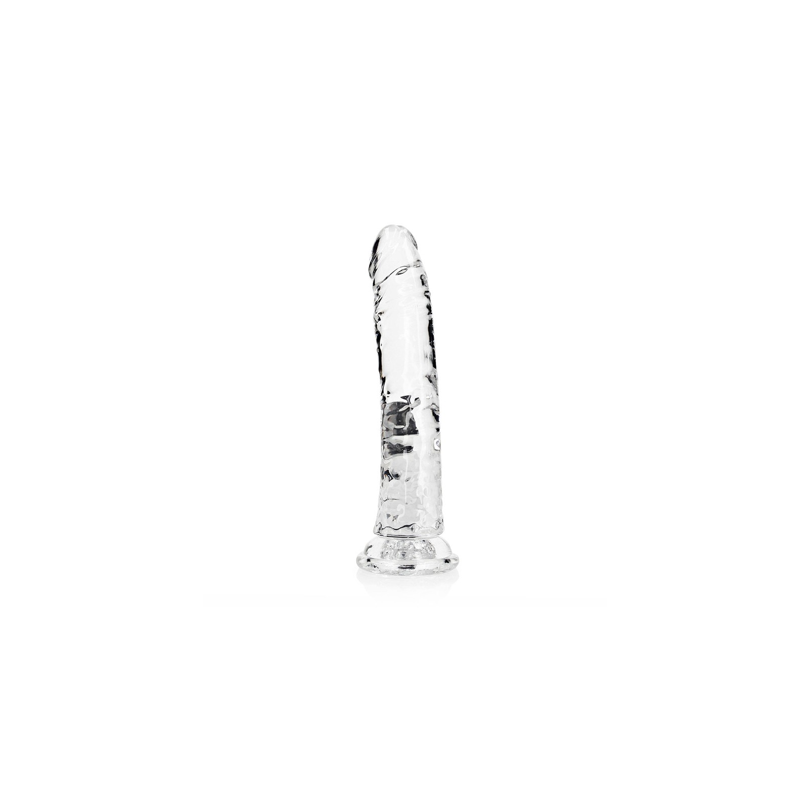 Dildo RealRock Crystal Clear Slim de 9 pulgadas