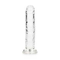 RealRock Cristal Claro Recto 6 in. Dildo Sin Testículos