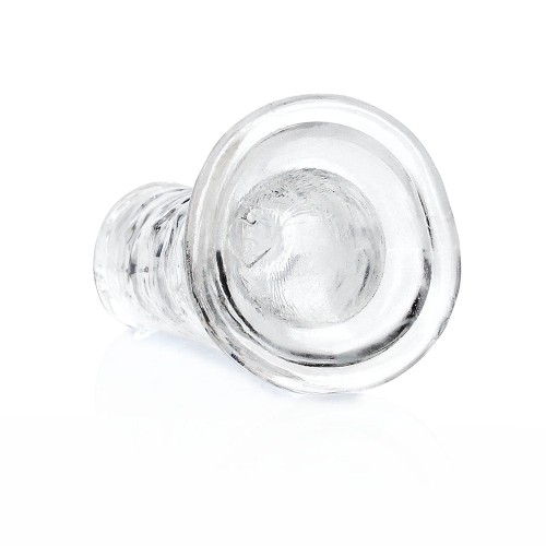 RealRock Crystal Clear Straight 6 in. Dildo Without Balls