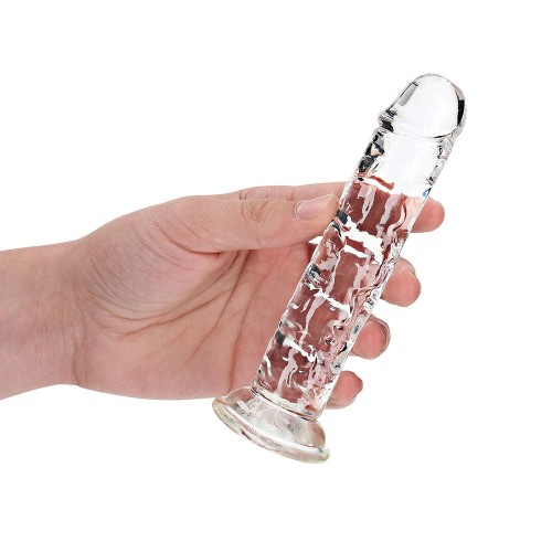 RealRock Cristal Claro Recto 6 in. Dildo Sin Testículos