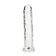 Dildo Recto Transparente de 9 in RealRock