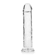 Dildo Recto Transparente de 9 in RealRock