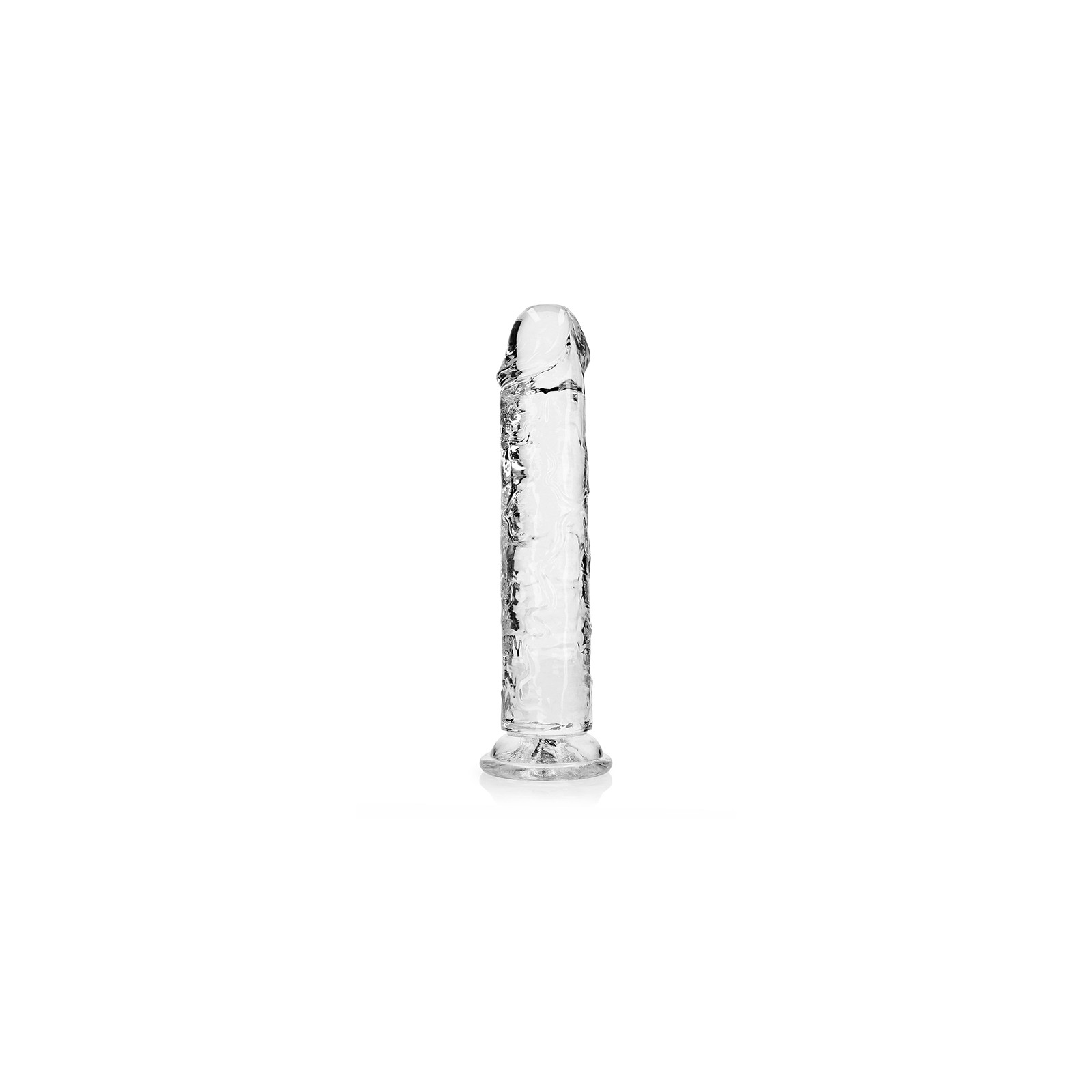 Dildo Recto Crystal Clear de 10 Pulgadas Sin Testículos Transparente