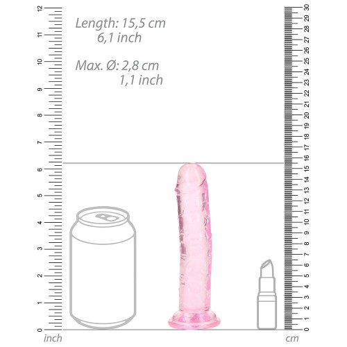 Dildo Recto Transparente RealRock para placer máximo