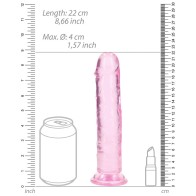 Dildo RealRock Crystal Clear de 8 in. para Placer Definitivo