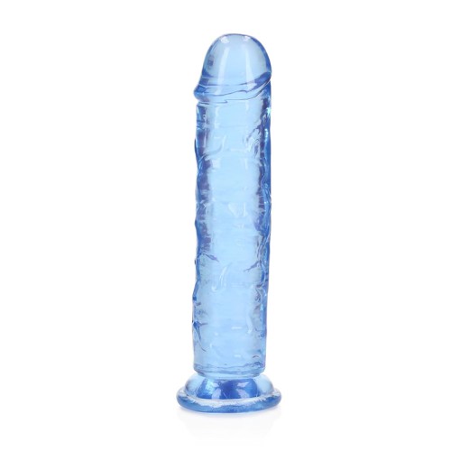 RealRock Crystal Clear Dildo Straight Blue