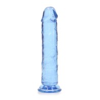 RealRock Crystal Clear Dildo Straight Blue